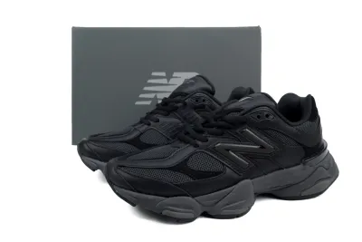 POP New Balance 9060 Triple Black Leather U9060NRI  02