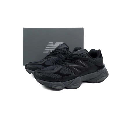  GET New Balance 9060 Triple Black Leather U9060NRI  02