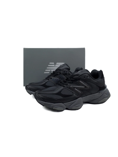 POP New Balance 9060 Triple Black Leather U9060NRI  02