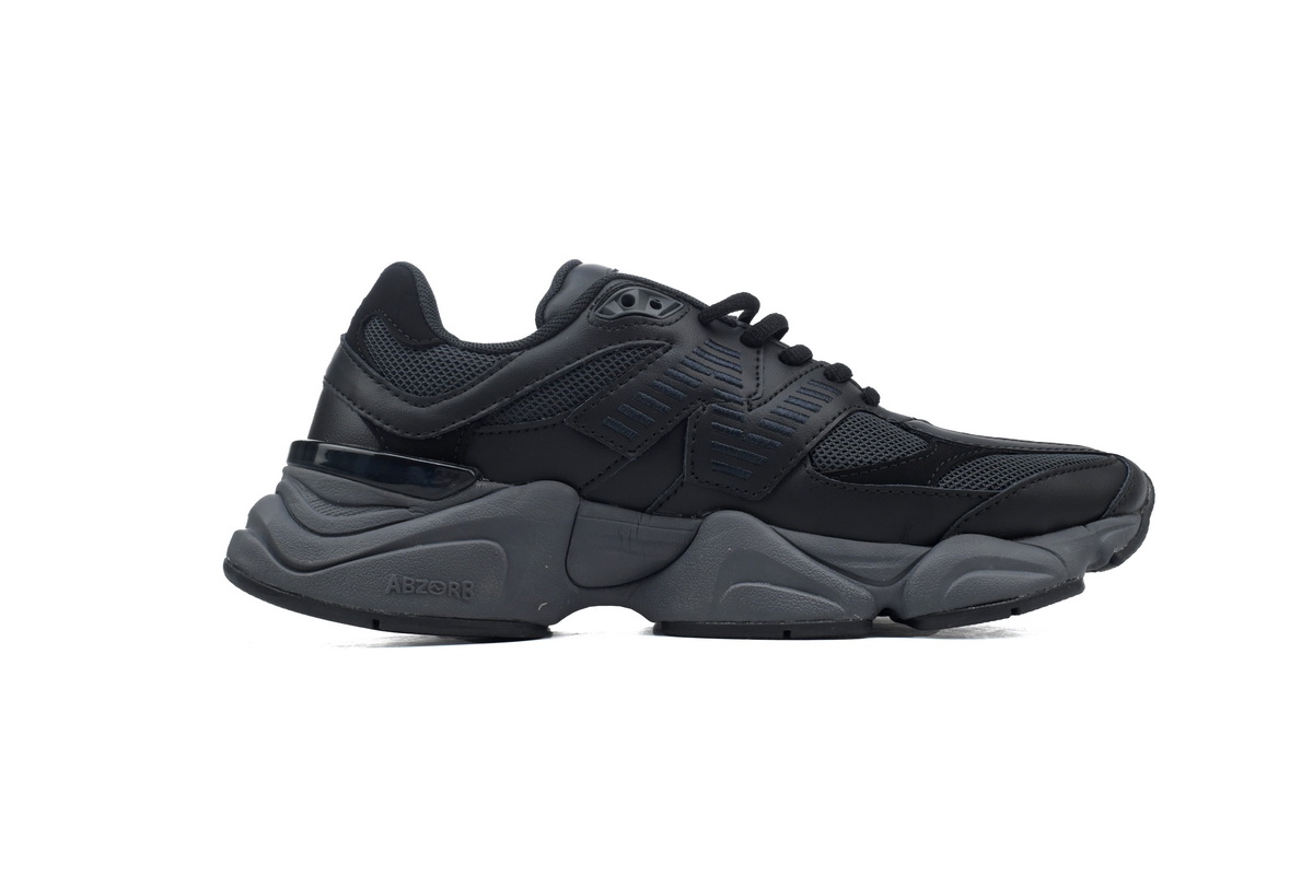 POP New Balance 9060 Triple Black Leather U9060NRI 