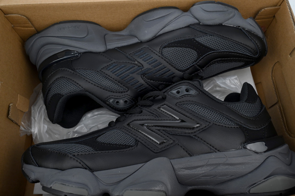 POP New Balance 9060 Triple Black Leather U9060NRI 