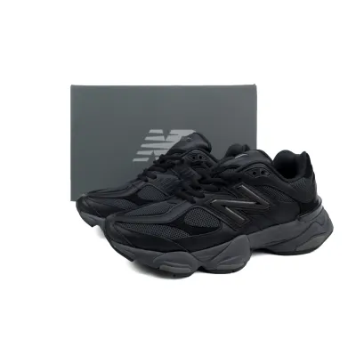 New Balance 9060 Triple Black Leather U9060NRI  02