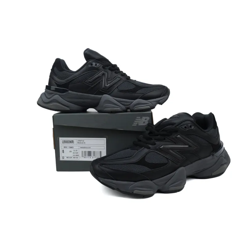 New Balance 9060 Triple Black Leather U9060NRI 