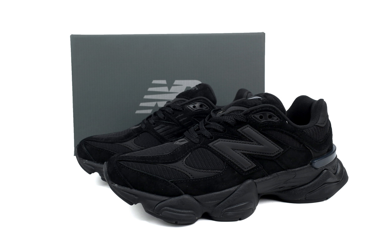 POP New Balance 9060 Triple Black Suede U9060BPM