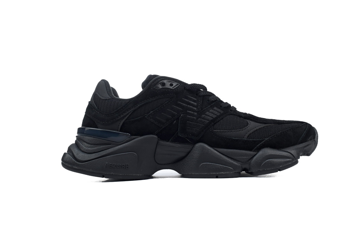POP New Balance 9060 Triple Black Suede U9060BPM