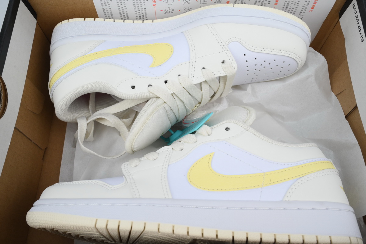 BoostMasterLin Air Jordan 1 Low White Yellow FV8486-181
