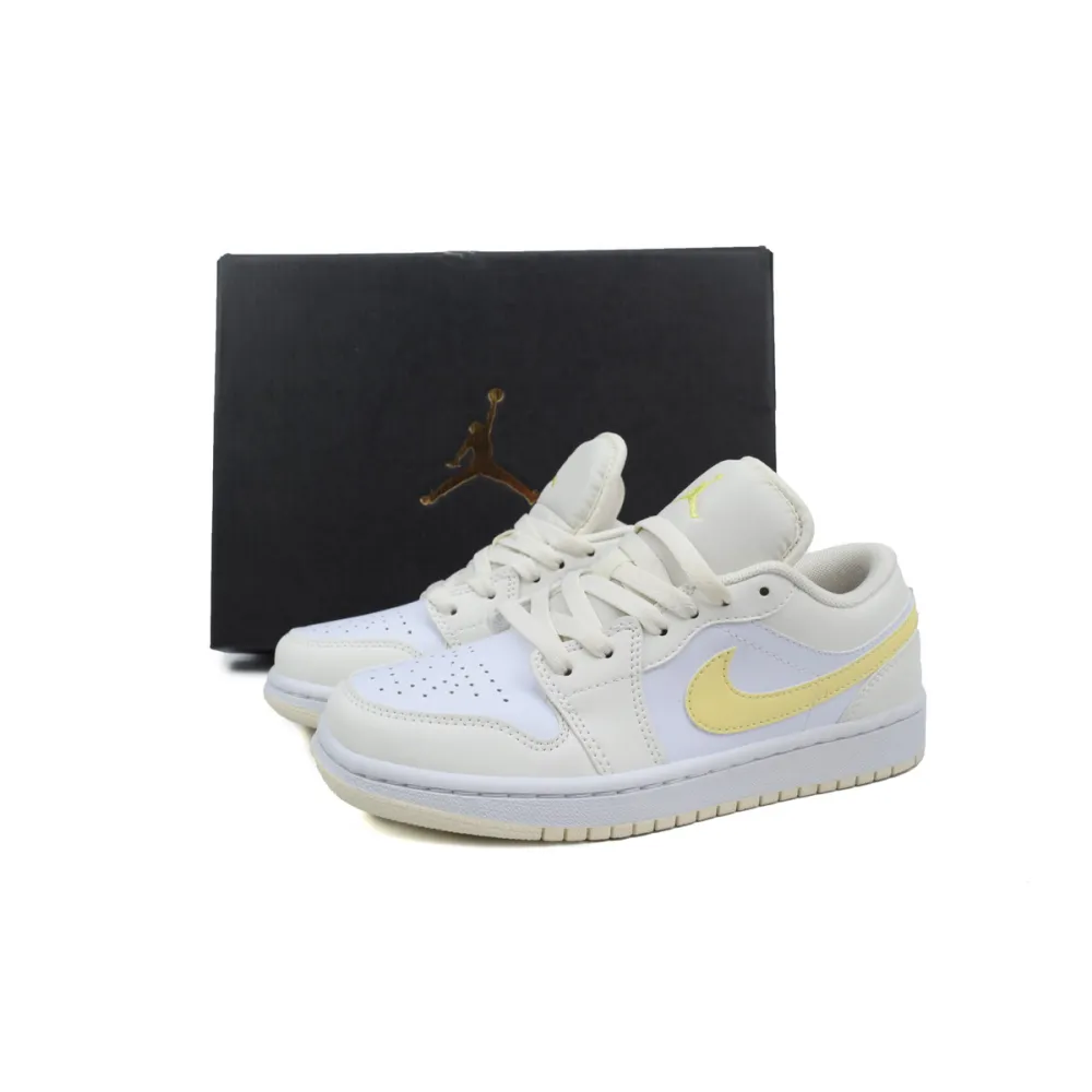  GET Air Jordan 1 Low White Yellow FV8486-181