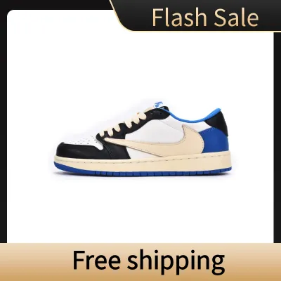 [Free Shipping] PKGoden Air Jordan 1 Low Travis Scott x Fragment Design,DM7866-140 01