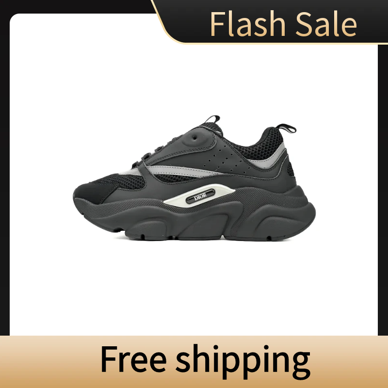 [Free Shipping] PKGoden Dior B22 Sneakers Black 3SN231ZNG_H969