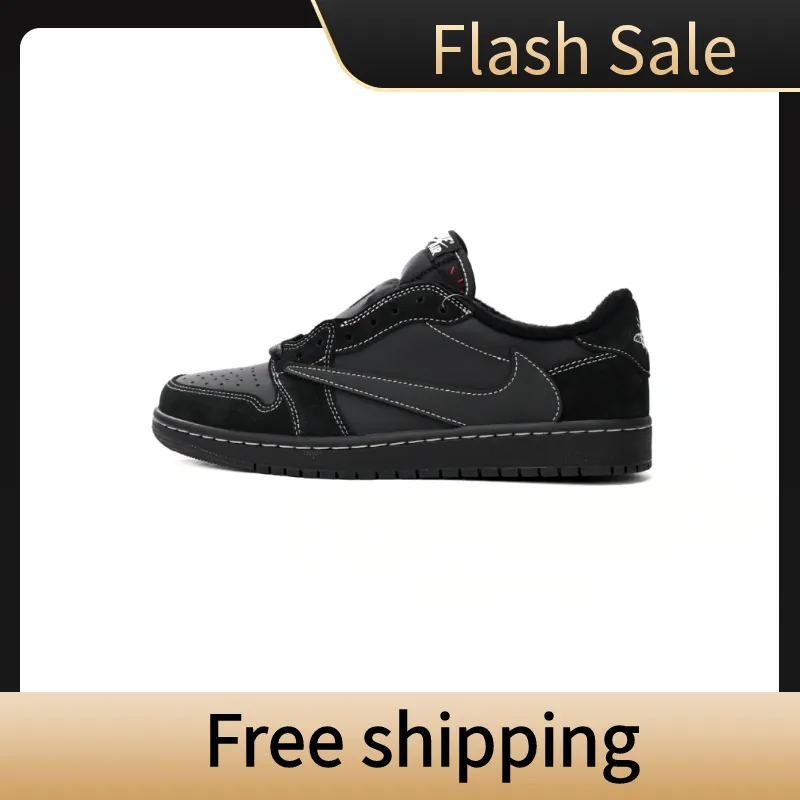 [Free Shipping] PKGoden Jordan 1 Low Black Phantom Travis Scott,DM7866-001