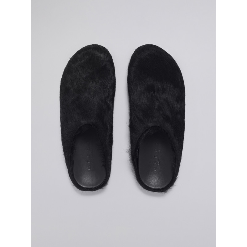 Flash Sale | PKGoden Black long hair calfskin Fussbett sabot Marni Slides