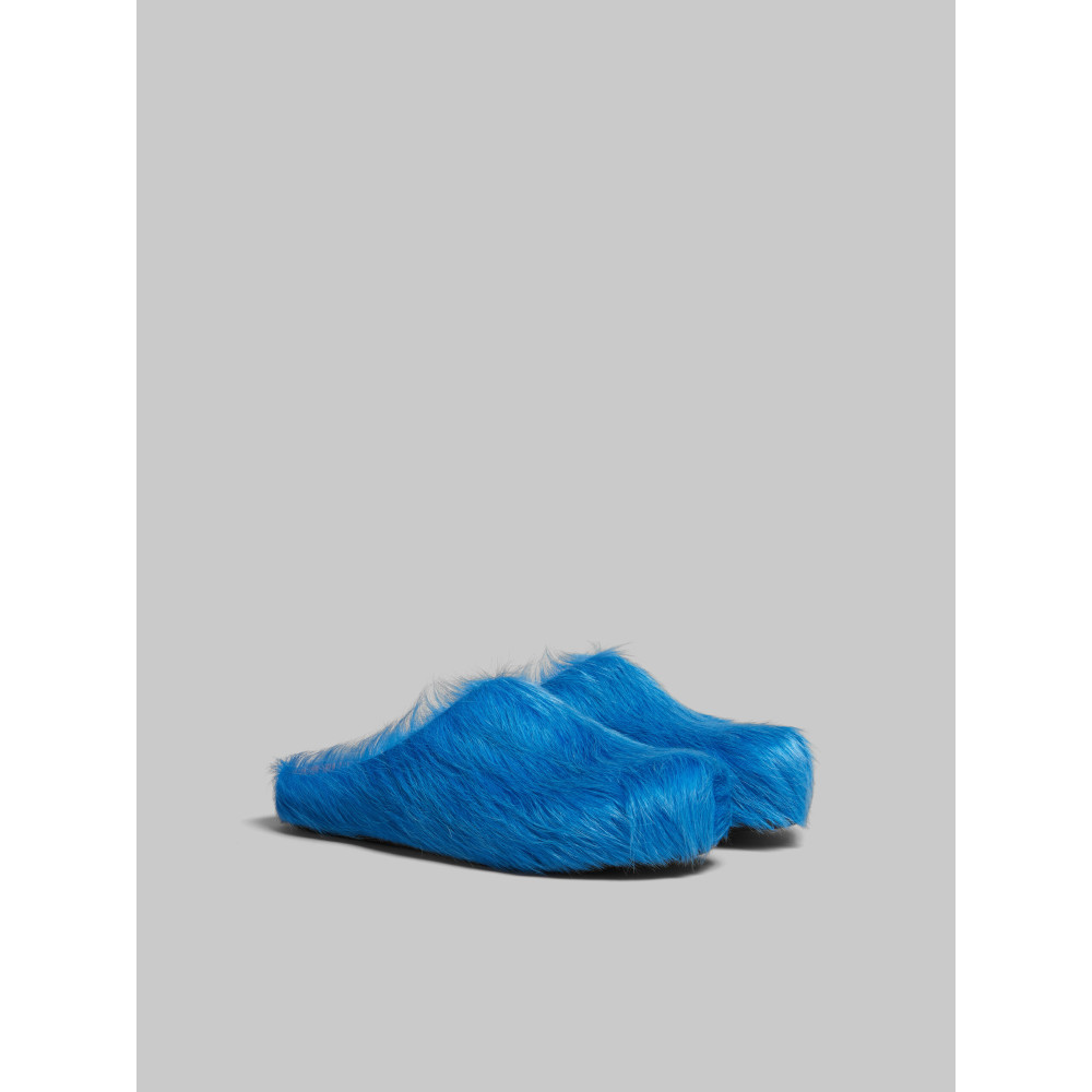 PKGoden Blue long-hair calfskin Fussbett sabot Marni Slides