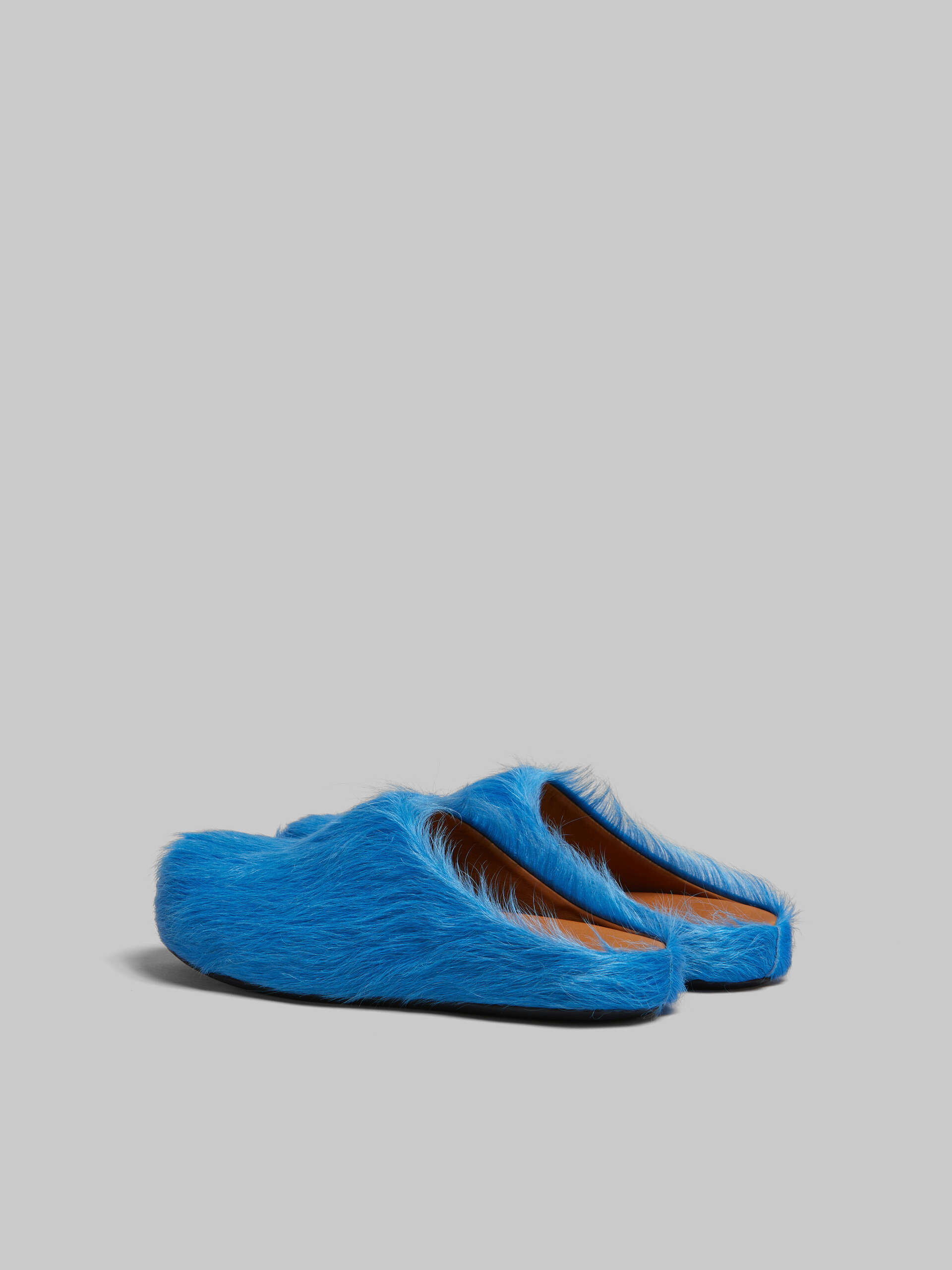 PKGoden Blue long-hair calfskin Fussbett sabot Marni Slides