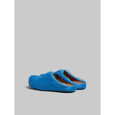 PKGoden Blue long-hair calfskin Fussbett sabot Marni Slides 02
