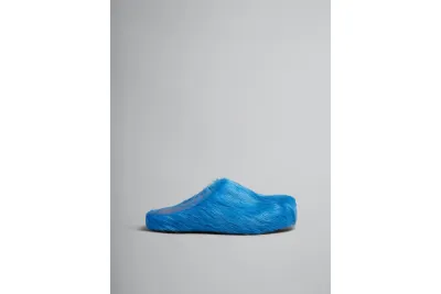 PKGoden Blue long-hair calfskin Fussbett sabot Marni Slides 02