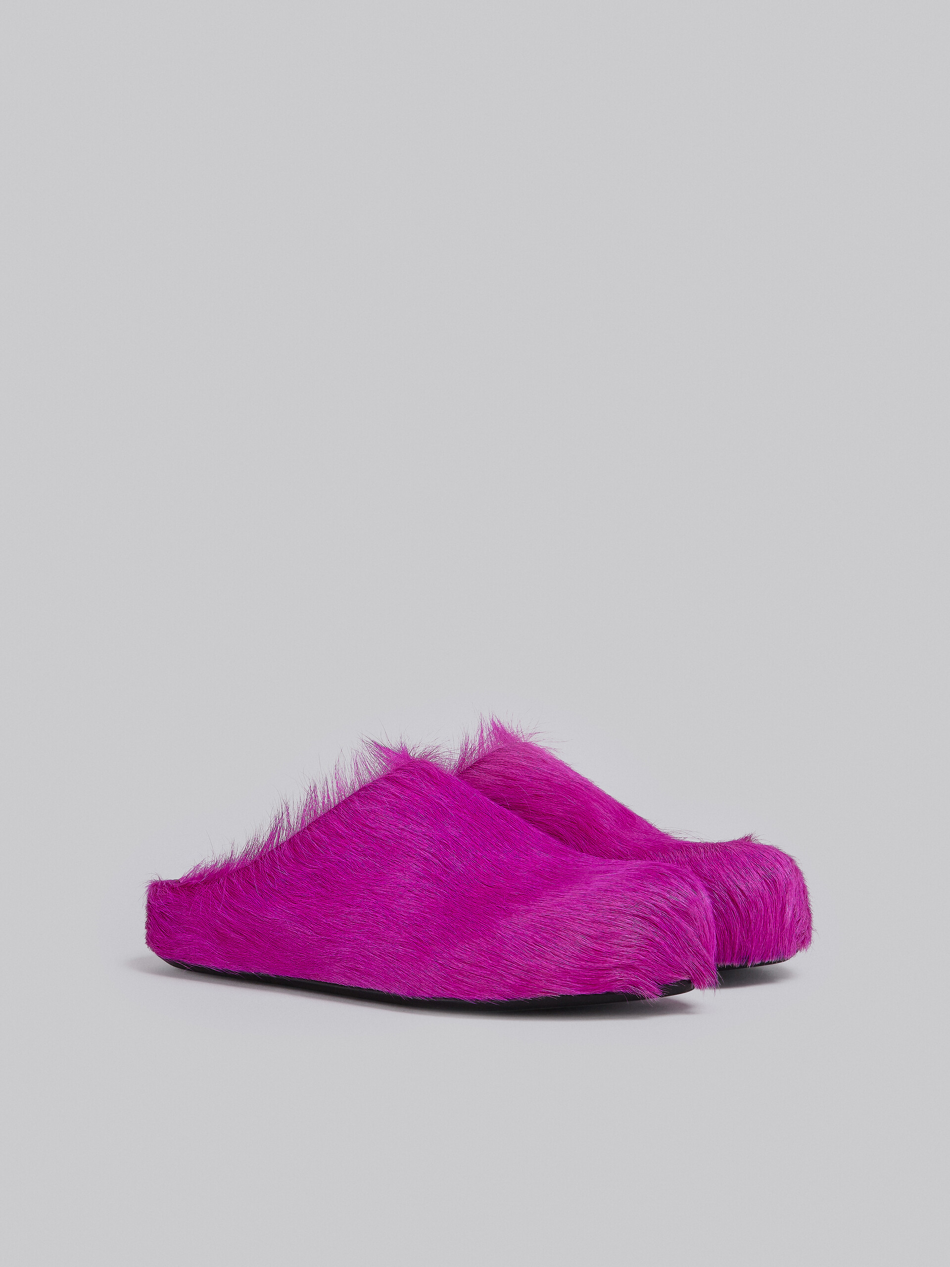 Perfectkicks Fuchsia long-hair calfskin Fussbett sabot Marni Slides