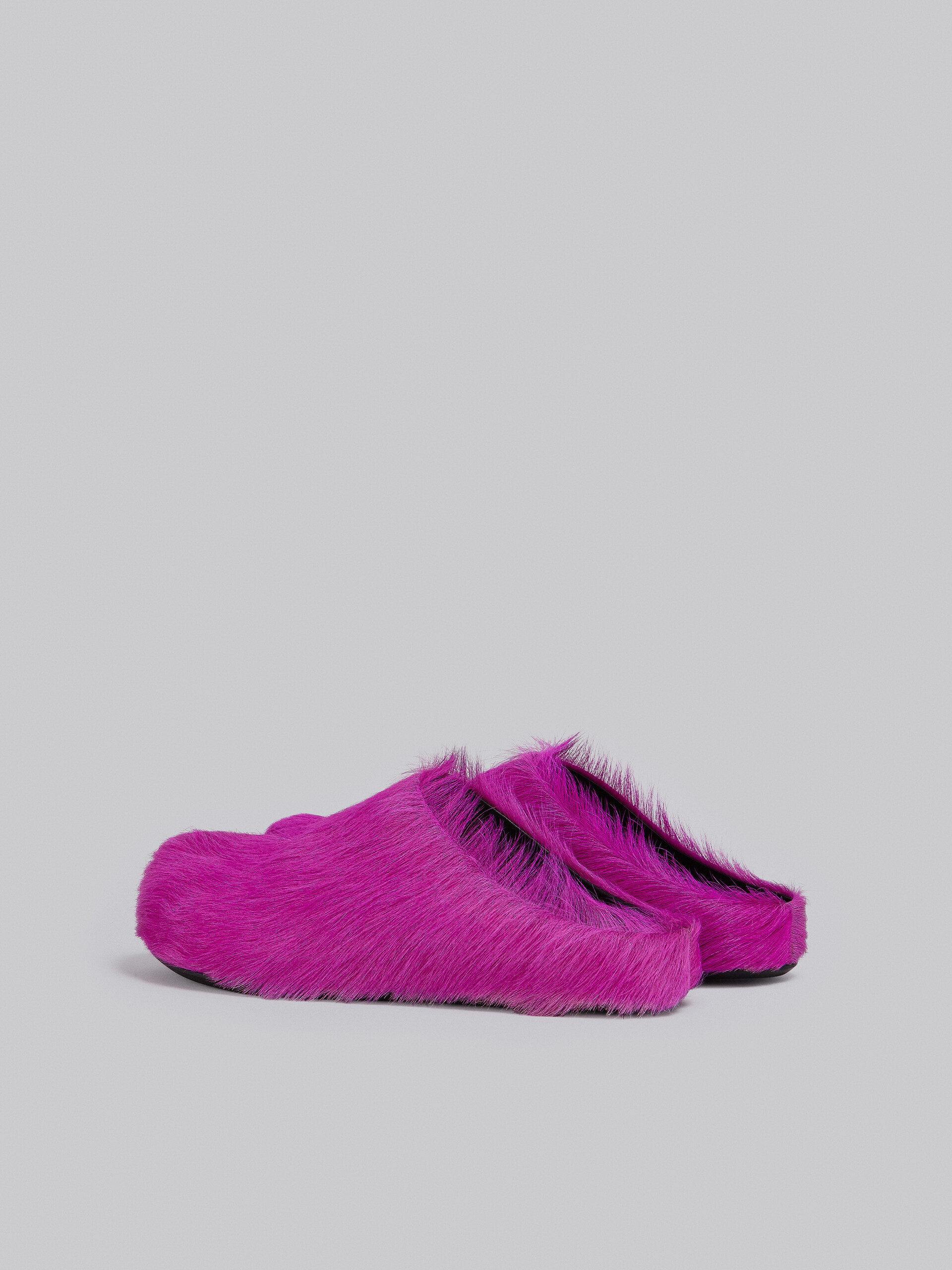 Perfectkicks Fuchsia long-hair calfskin Fussbett sabot Marni Slides