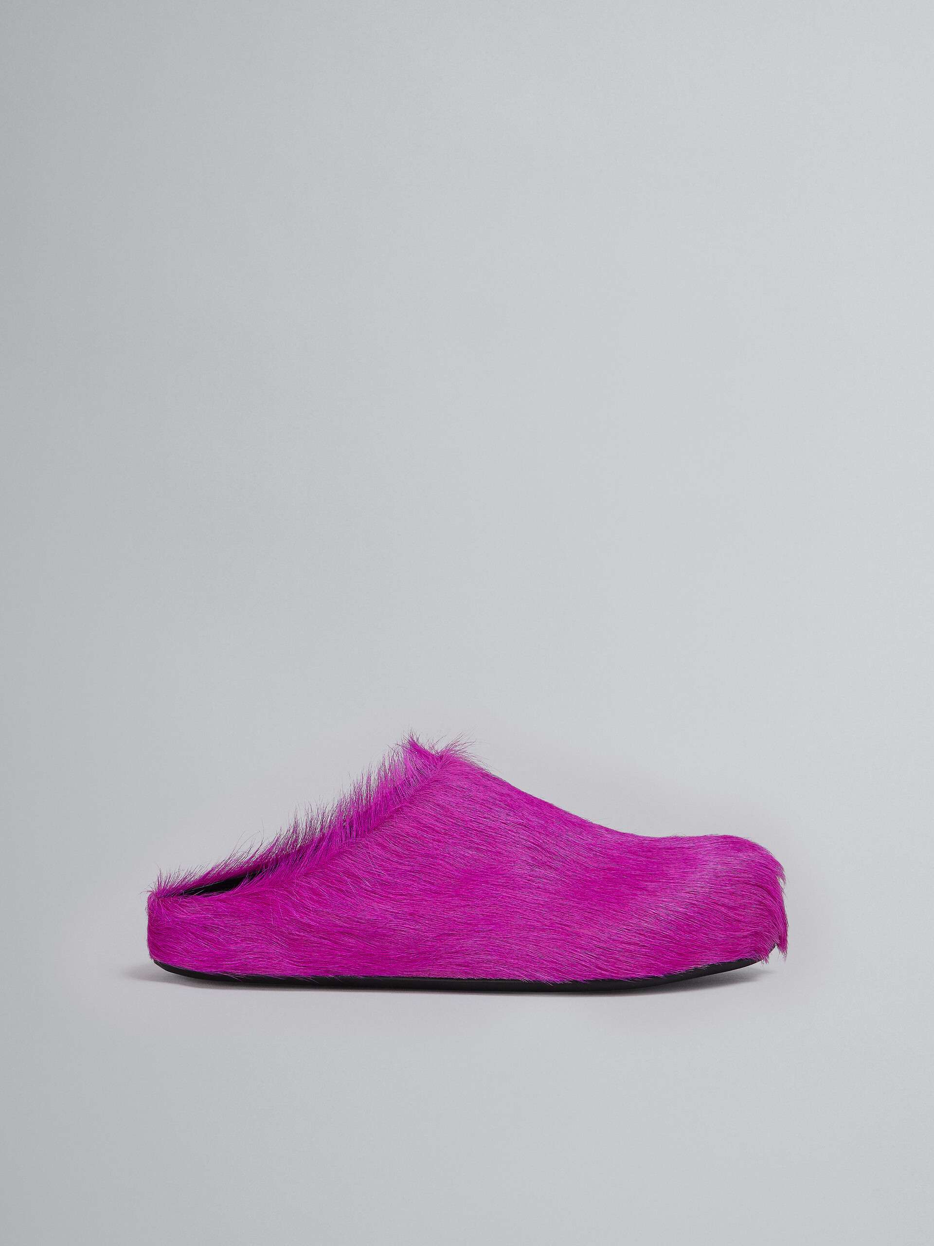 Perfectkicks Fuchsia long-hair calfskin Fussbett sabot Marni Slides