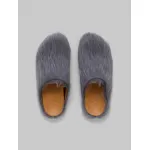 PKGoden Grey long-hair calfskin Fussbett sabot Marni Slides