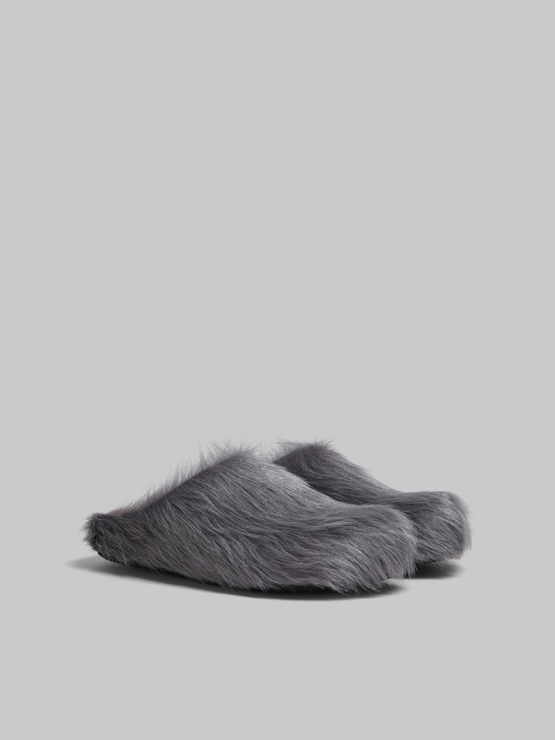 Perfectkicks Grey long-hair calfskin Fussbett sabot Marni Slides