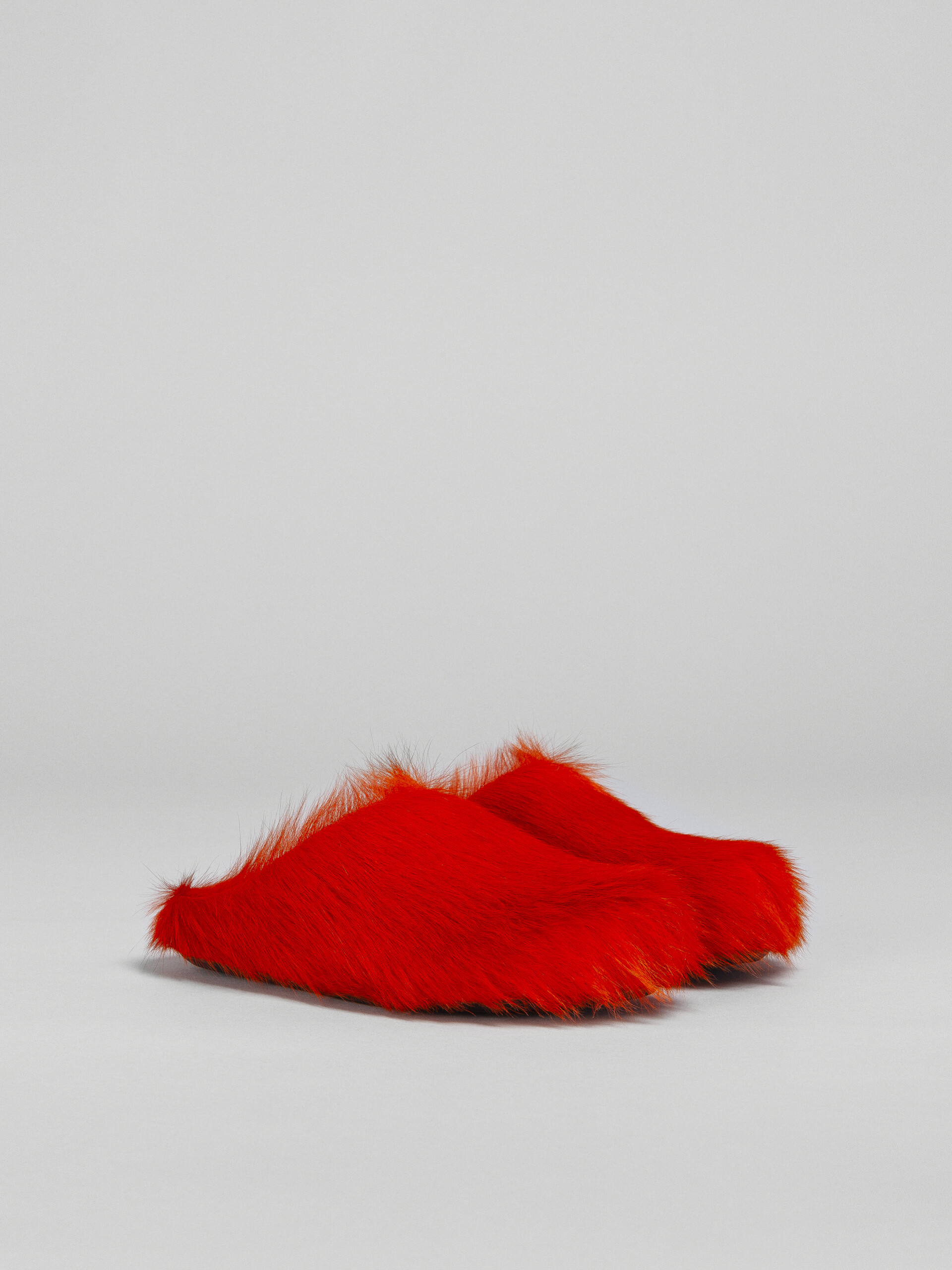 PKGoden Orange long hair calfskin Fussbett sabot Marni Slides