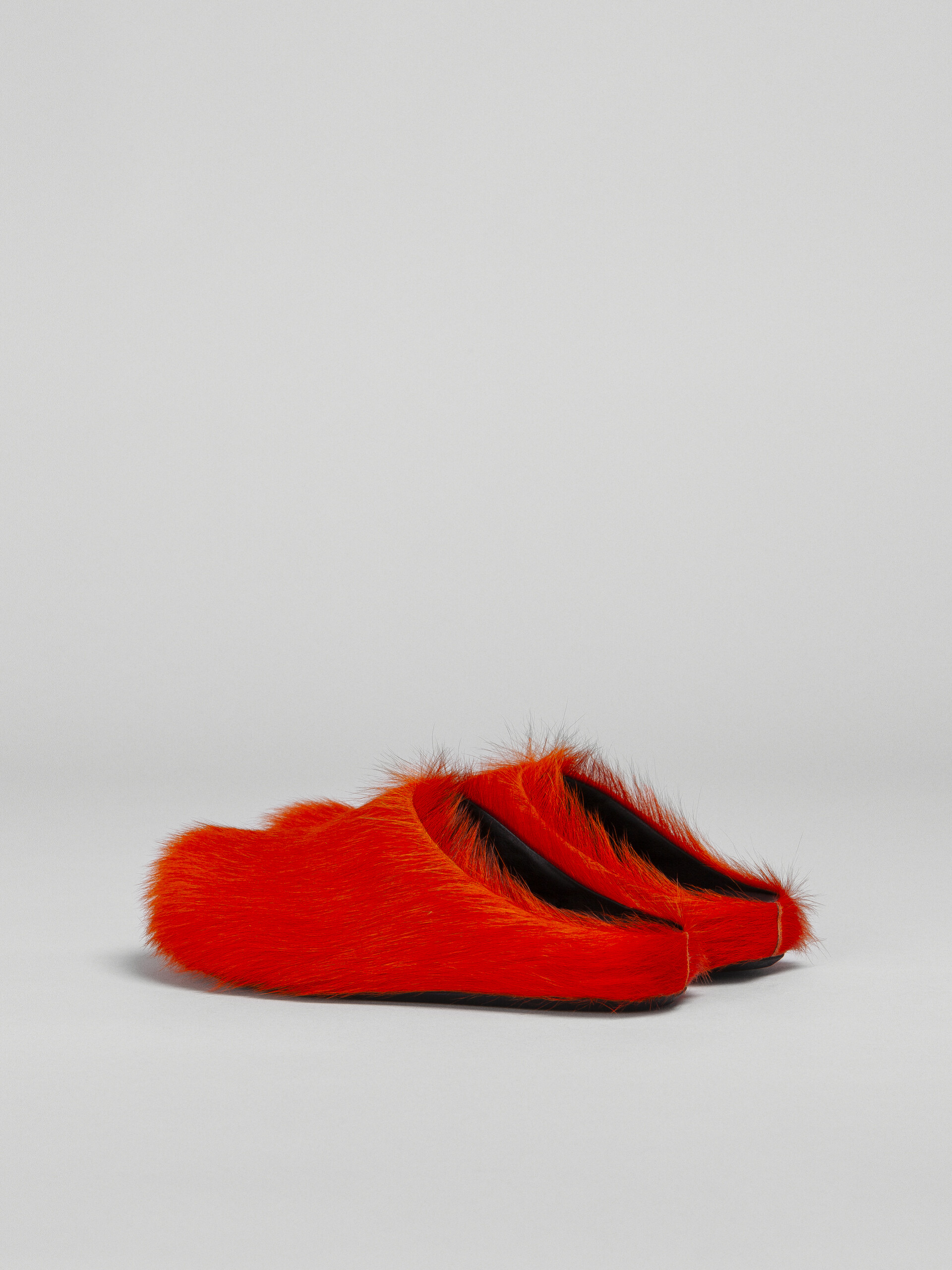 PKGoden Orange long hair calfskin Fussbett sabot Marni Slides