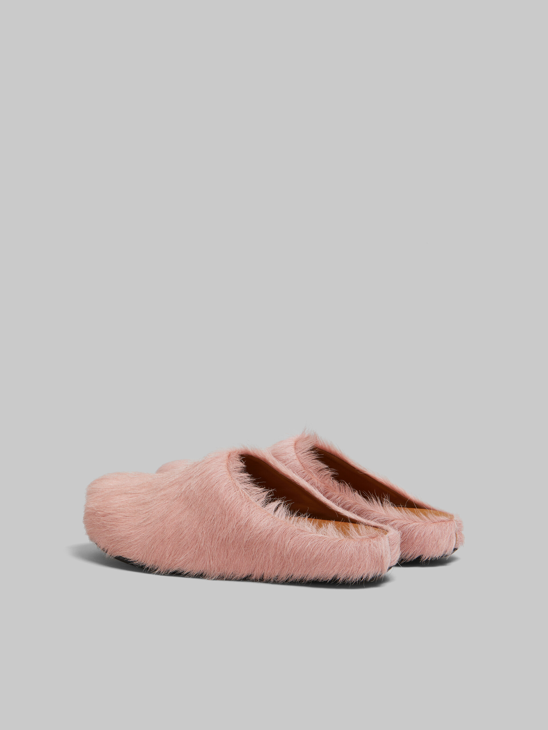 PKGoden Pink long hair calfskin Fussbett sabot Marni Slides