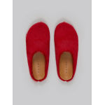 PKGoden Red long-hair calfskin Fussbett sabot Marni Slides