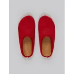 PKGoden Red long-hair calfskin Fussbett sabot Marni Slides
