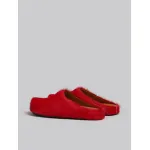 PKGoden Red long-hair calfskin Fussbett sabot Marni Slides