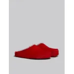 PKGoden Red long-hair calfskin Fussbett sabot Marni Slides