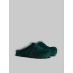 PKGoden Sea green long-hair calfskin Fussbett sabot Marni Slides