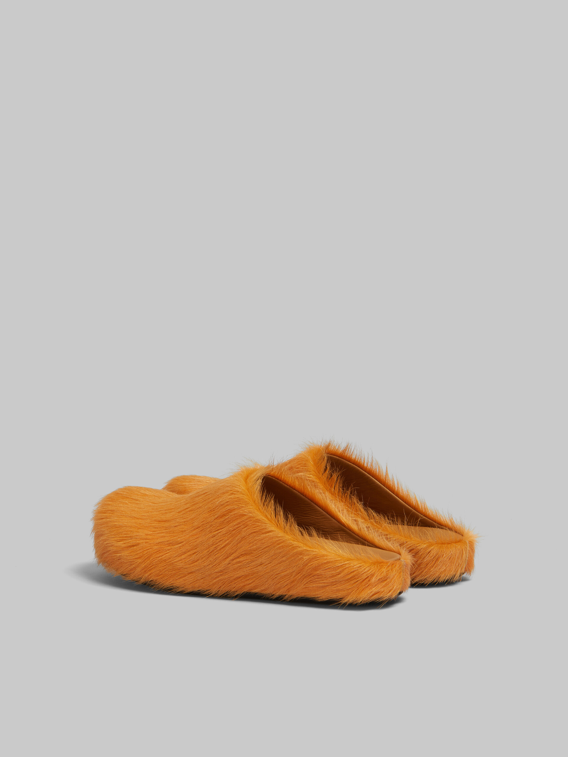 PKGoden Yellow long-hair calfskin Fussbett sabot Marni Slides