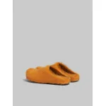PKGoden Yellow long-hair calfskin Fussbett sabot Marni Slides