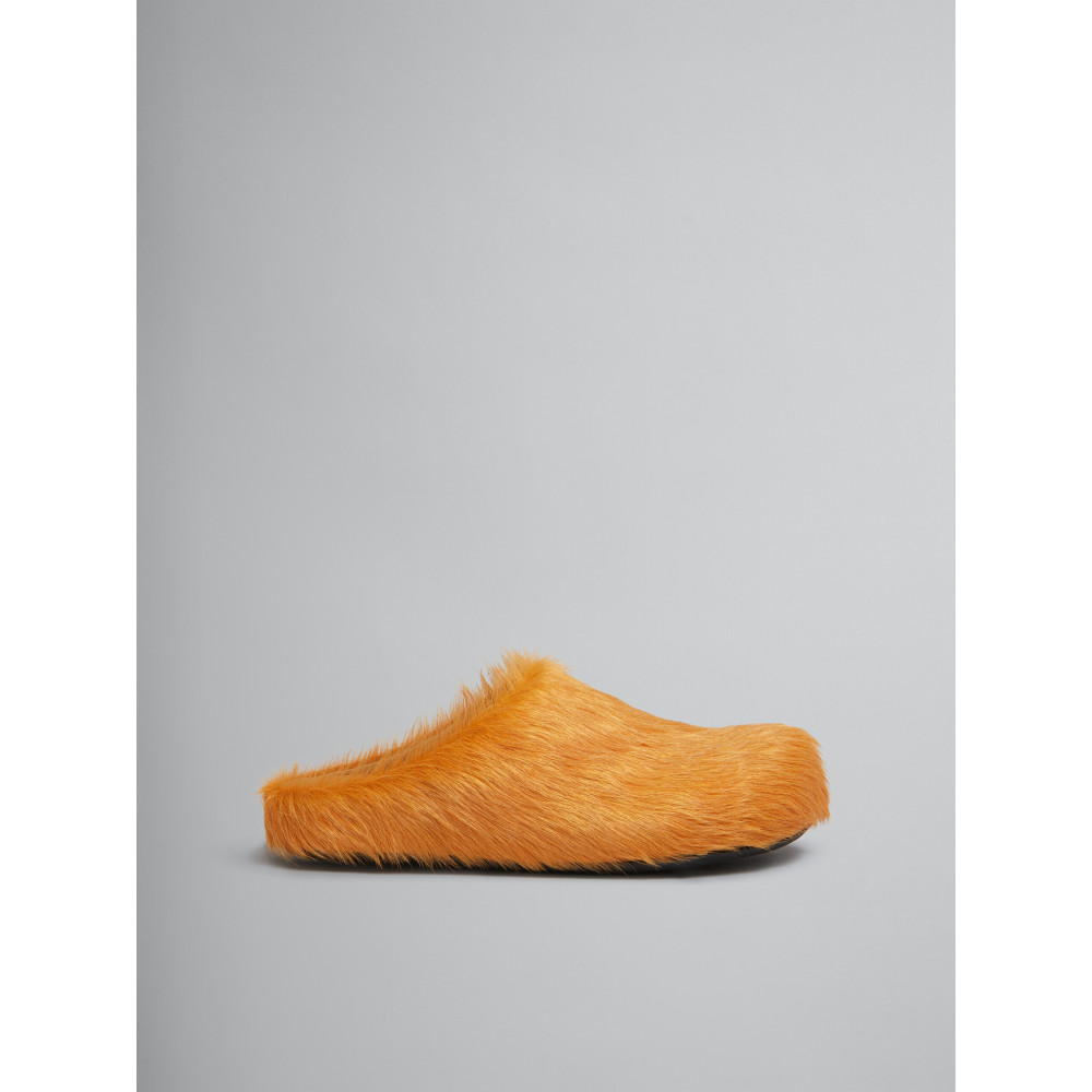 PKGoden Yellow long-hair calfskin Fussbett sabot Marni Slides