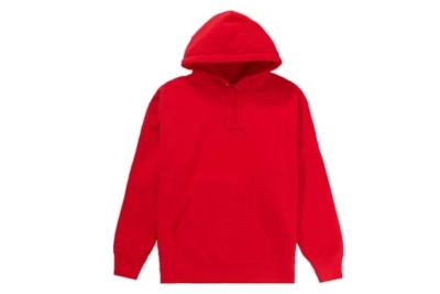 Supreme Satin Appliqué Hoodie Sweatshirt Red 02