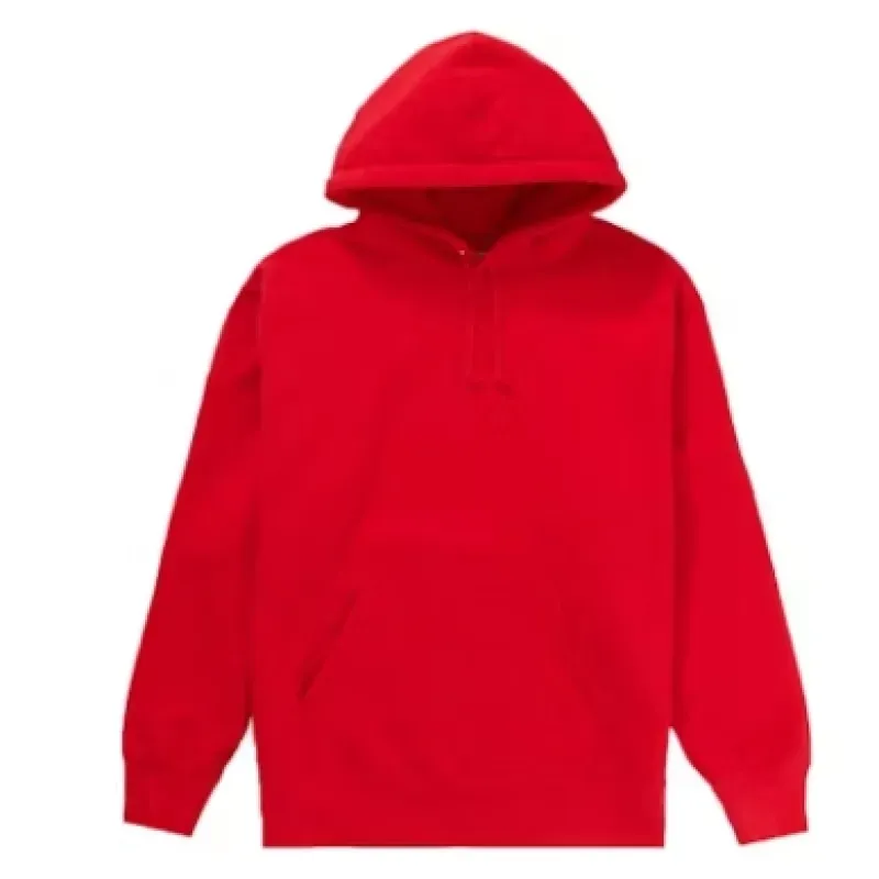 Supreme Satin Applique Hoodie Sweatshirt Red