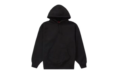 Supreme Satin Applique Hoodie Sweatshirt Black 02