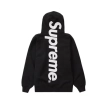Supreme Satin Applique Hoodie Sweatshirt Black