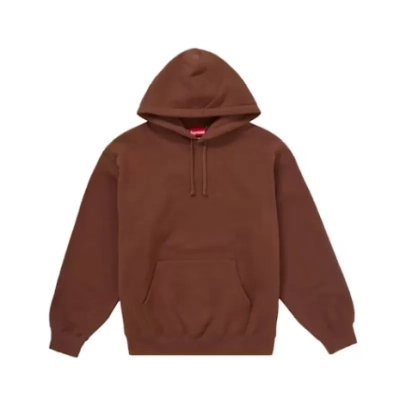 Supreme Satin Applique Hoodie Sweatshirt Brown 02
