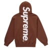 Supreme Satin Applique Hoodie Sweatshirt Brown
