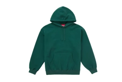 Supreme Satin Applique Hoodie Sweatshirt Dark Green 02