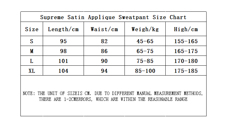 Supreme Satin Applique Sweatpant Red pants