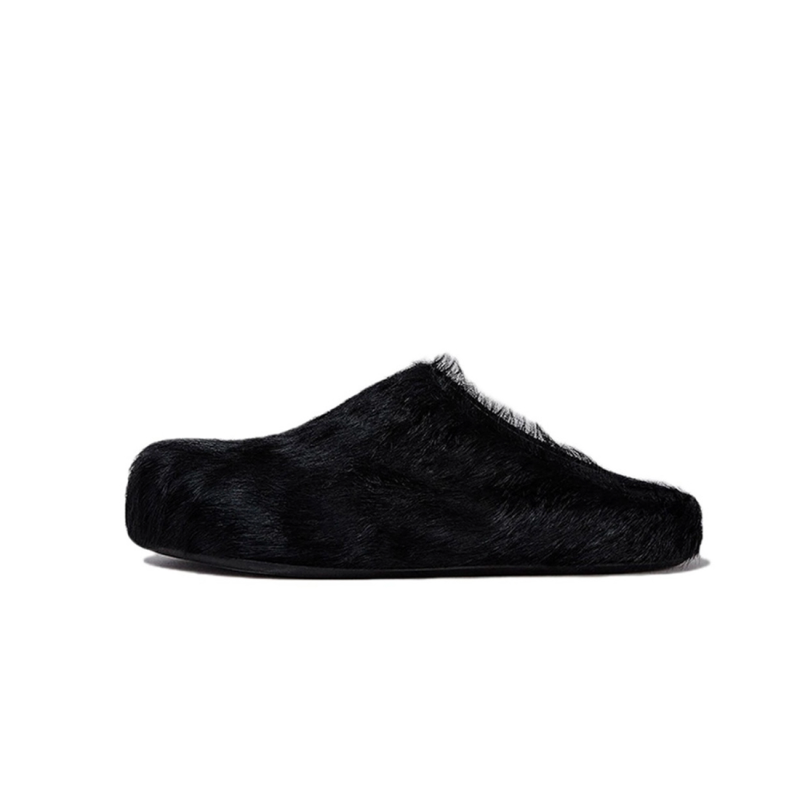 Flash Sale | PKGoden Black long hair calfskin Fussbett sabot Marni Slides