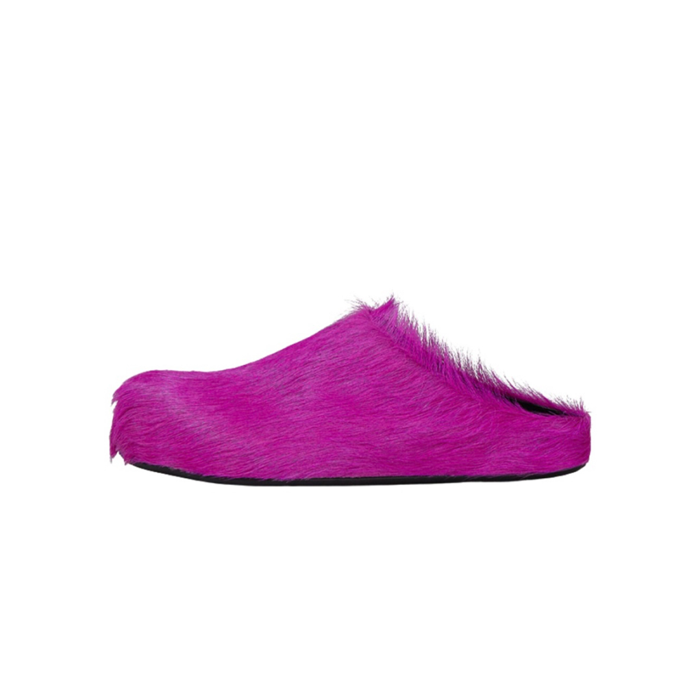 PKGoden Fuchsia long-hair calfskin Fussbett sabot Marni Slides