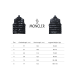 Moncler black flocking label top stand collar vest down