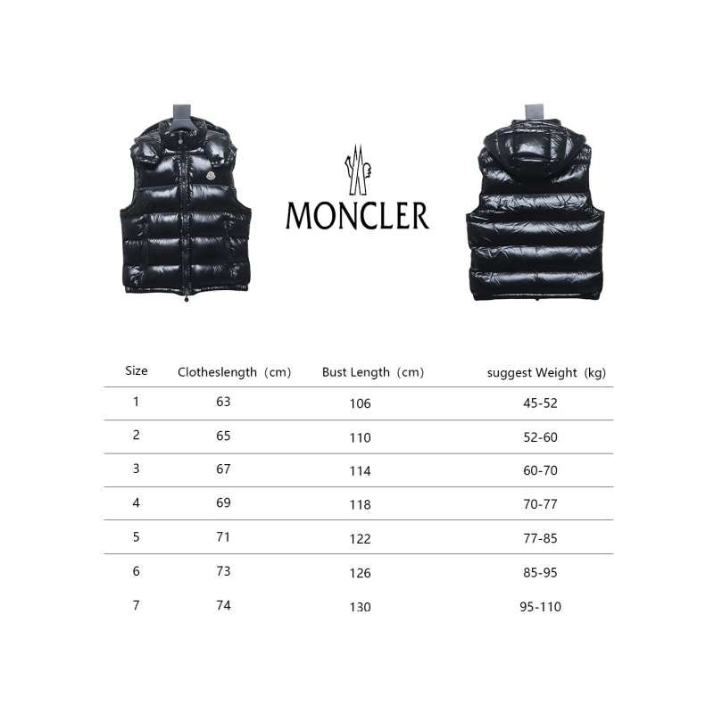 Moncler Bormes nylon lacquered pudding quilted hooded vest
