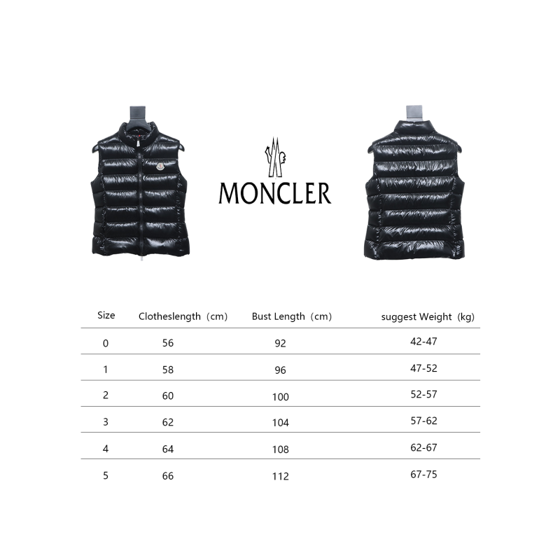 Moncler Ghany Stand Collar Women's Warm Down Vest