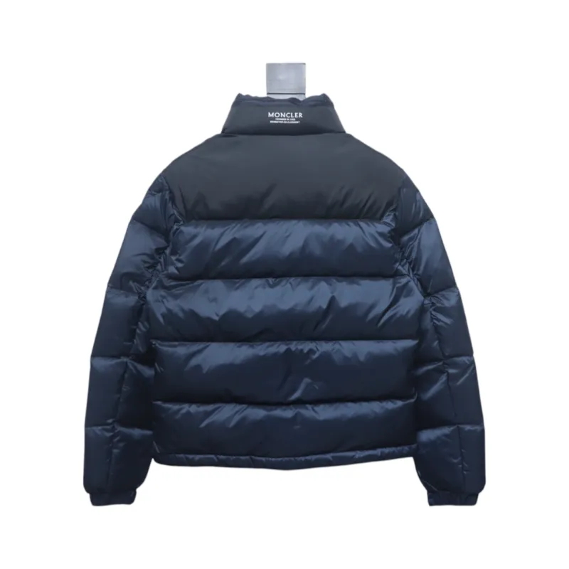 Moncler label patchwork color stand collar down jacket (new national standard 80 down)