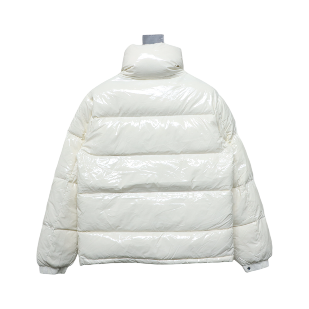 Moncler lacquered stand collar down jacket